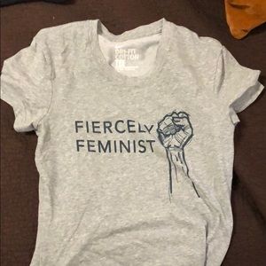 Nike shirt with Fiercely feminist screen print